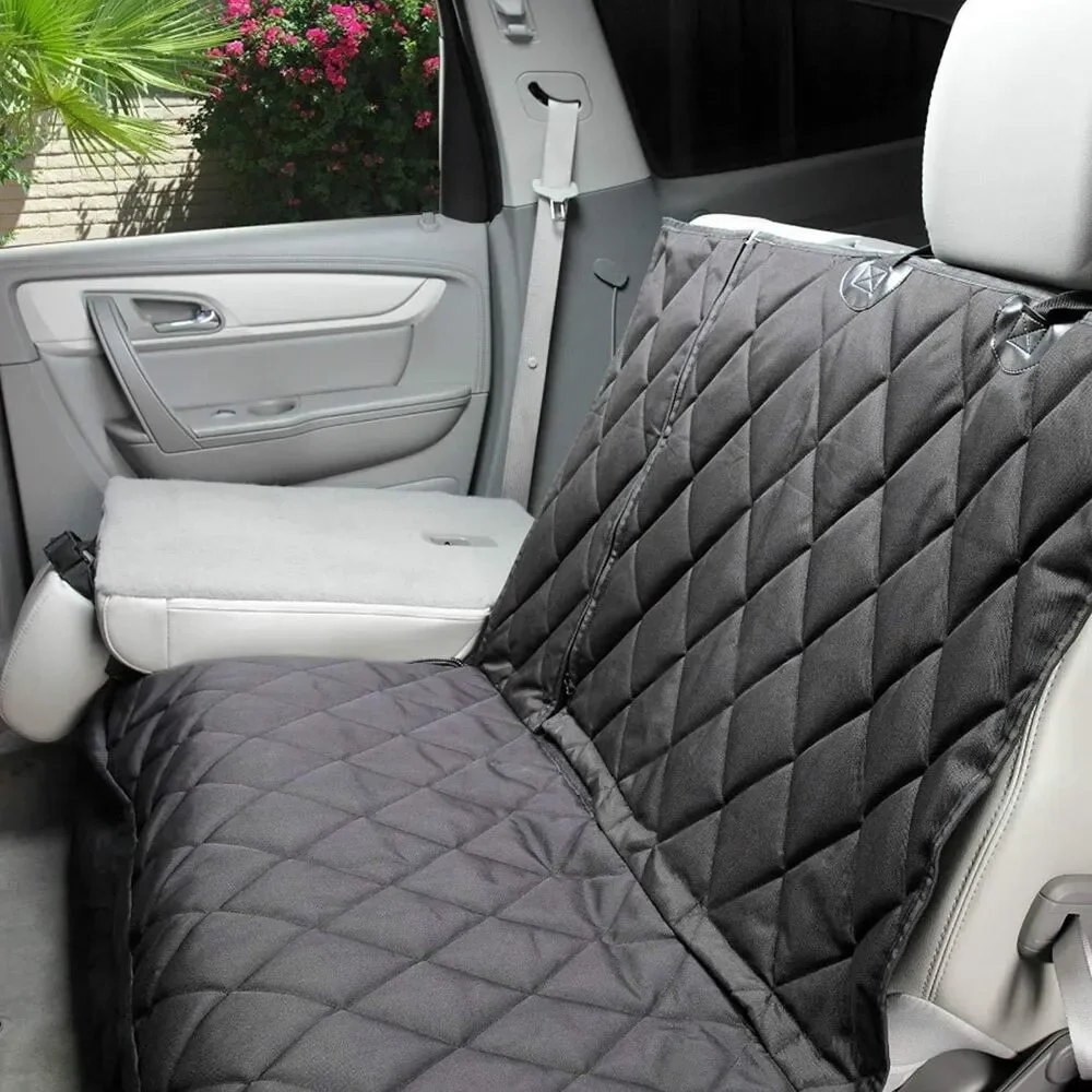 4Knines Dog Rear Seat Cover Fold Down Seats, 60 40 split, Hammock, Black, New